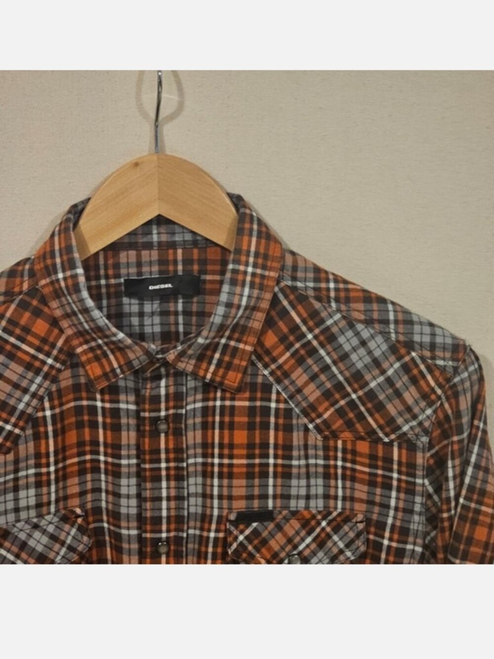 Diesel Flannel Snap Shirt S
